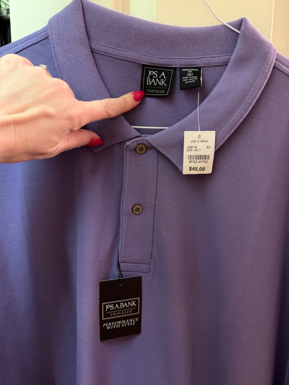 Jos. A. Bank Lavender Polo Shirt - Traveller